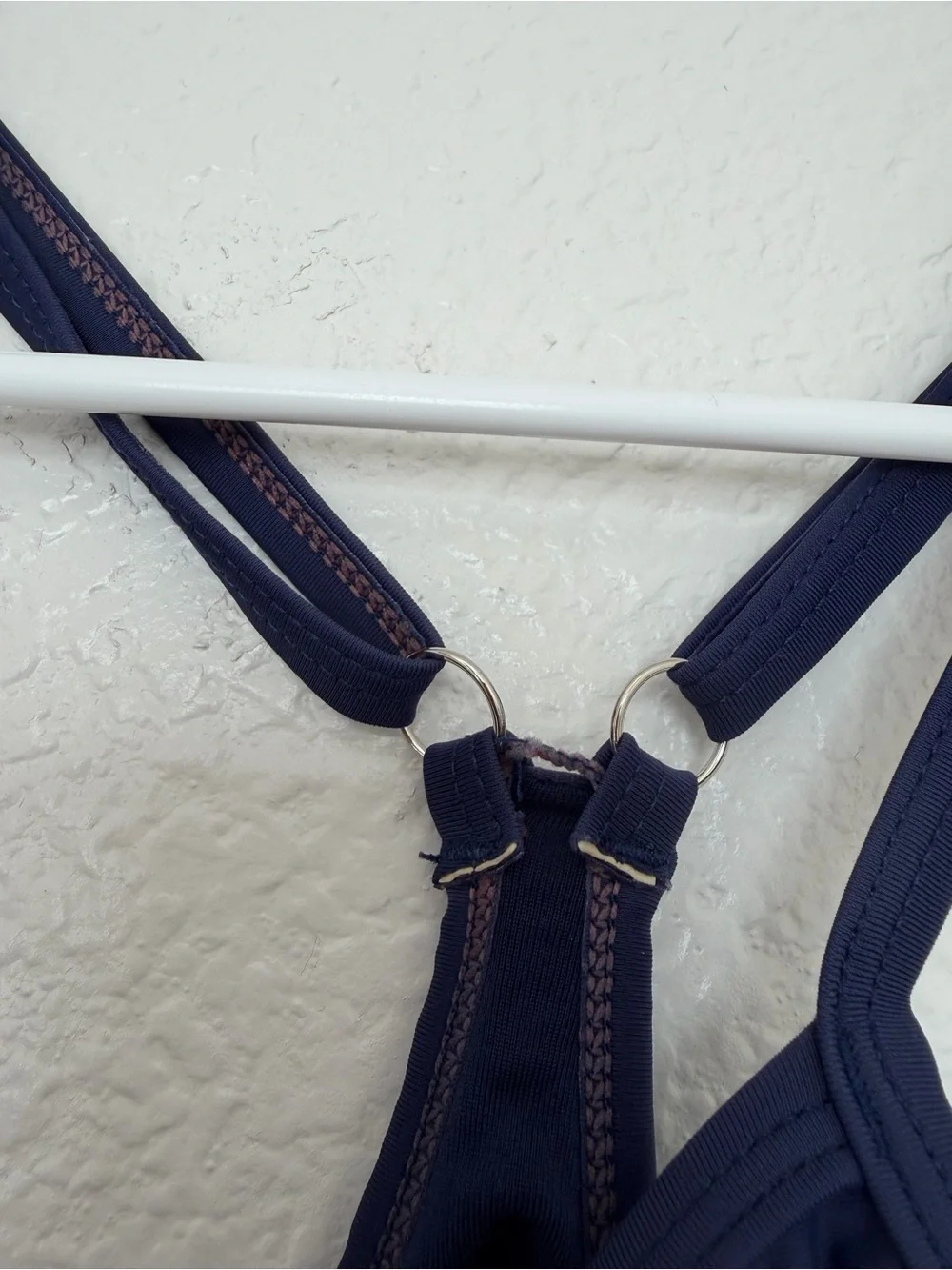 TEMPT ME Navy Blue Athletic Racerback One Piece Swimsuit - Size S